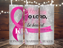 Load image into Gallery viewer, Heal...Breast Cancer Awareness 20oz Tumbler | Visions Fulfilled
